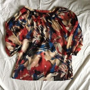 Multicolored blouse, 3/4 sleeves